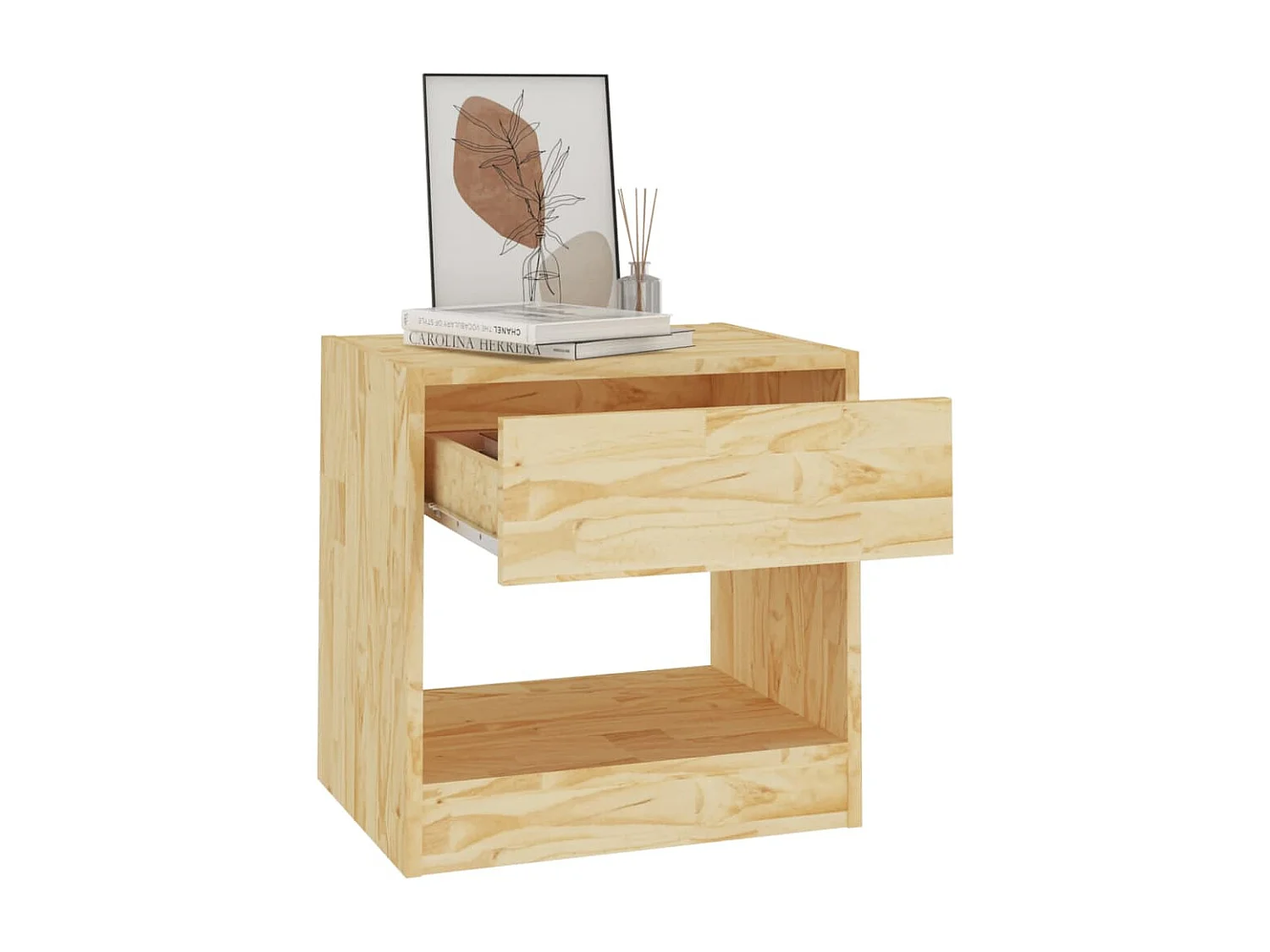 Malrik  Nachttisch 40x31x40 cm Massivholz Kiefer