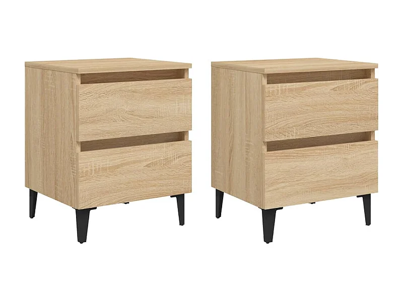 Orvieto  Tables de chevet 2 pcs chêne sonoma 40x35x50 cm bois ingénierie