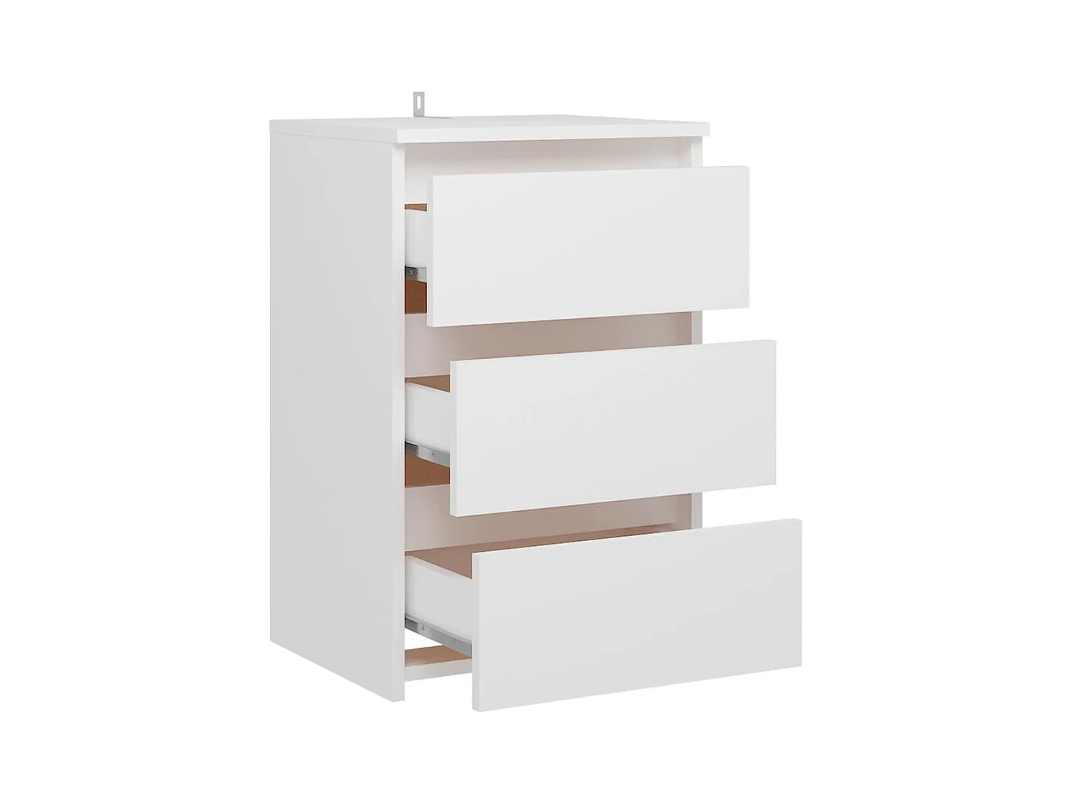 Altamonte Springs  Table de chevet Blanc 40x35x62,5 cm Aggloméré