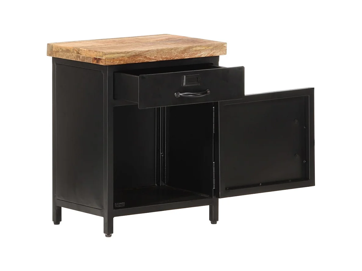 Garden Furniture -  Table de chevet 40x30x52 cm Bois de manguier brut