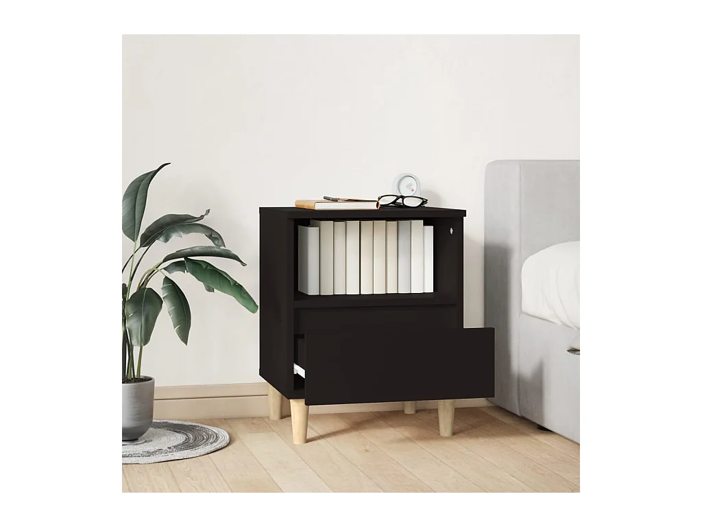 Palazzolo sull'Oglio  Table de chevet Noir 40x35x50 cm