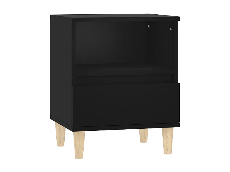 Palazzolo sull'Oglio  Mesita de noche negro 40x35x50 cm