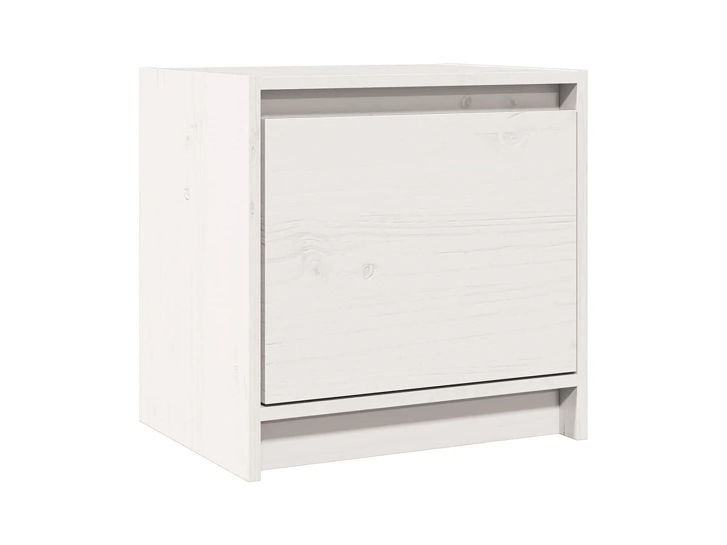 Assaria  Table de chevet Blanc 40x30,5x40 cm Bois de pin massif