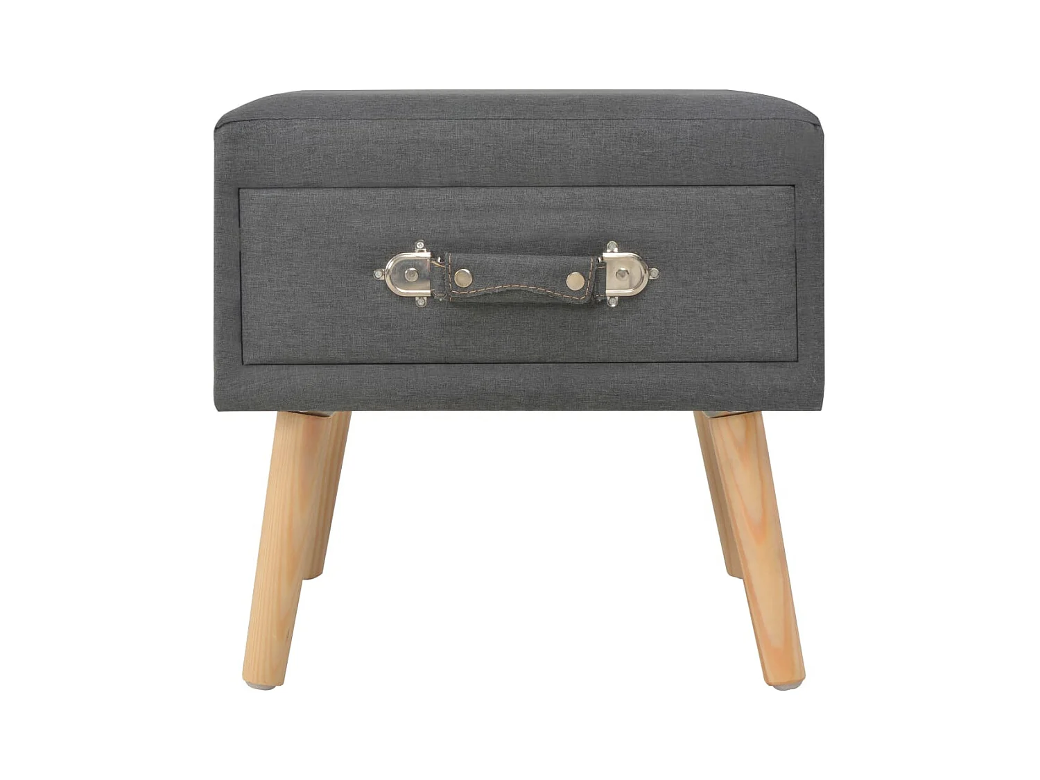 Melina Isabel  Tables de chevet 2 pcs Gris foncé 40x35x40 cm Tissu