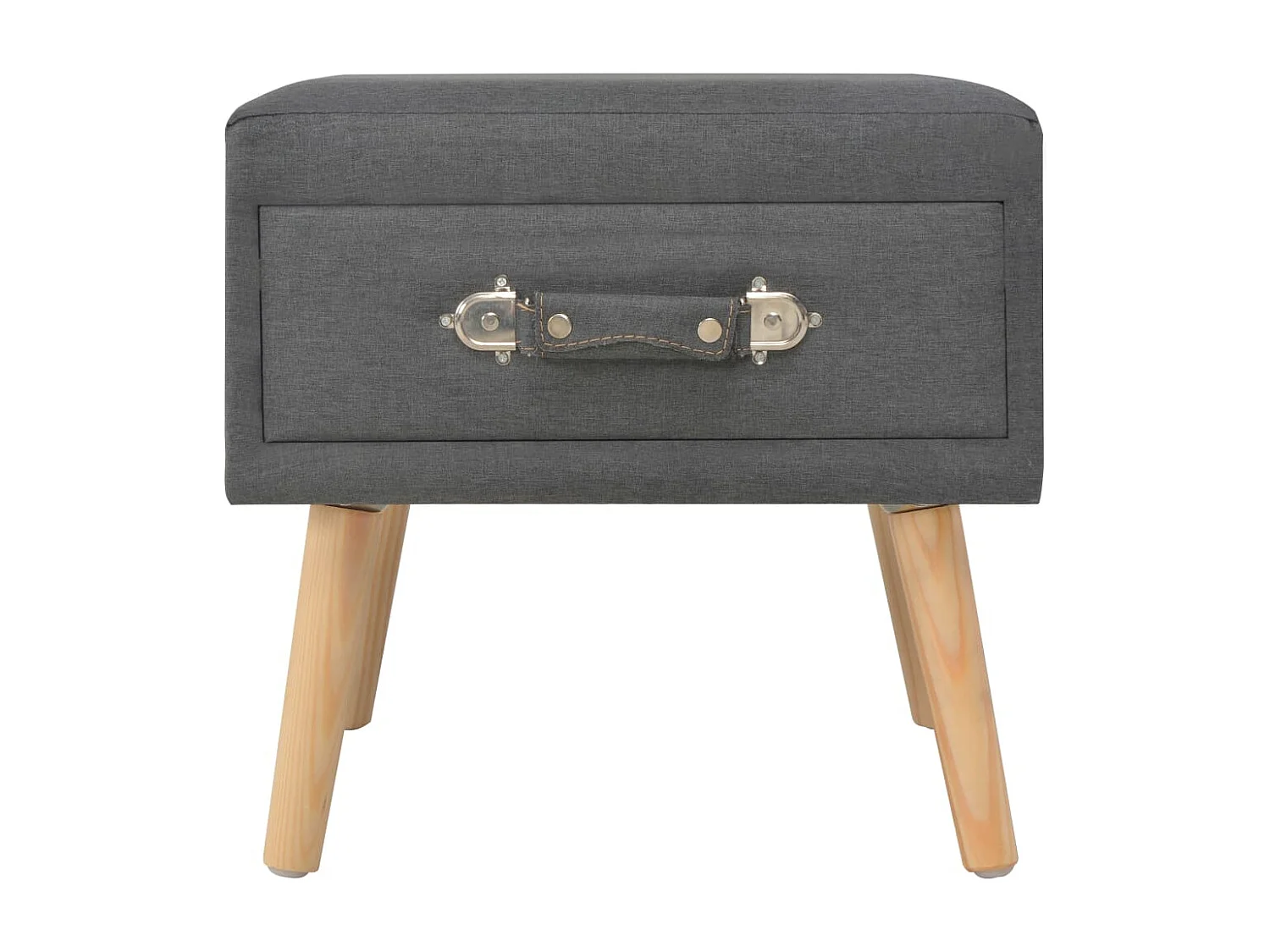 Melina Isabel  Tables de chevet 2 pcs Gris foncé 40x35x40 cm Tissu