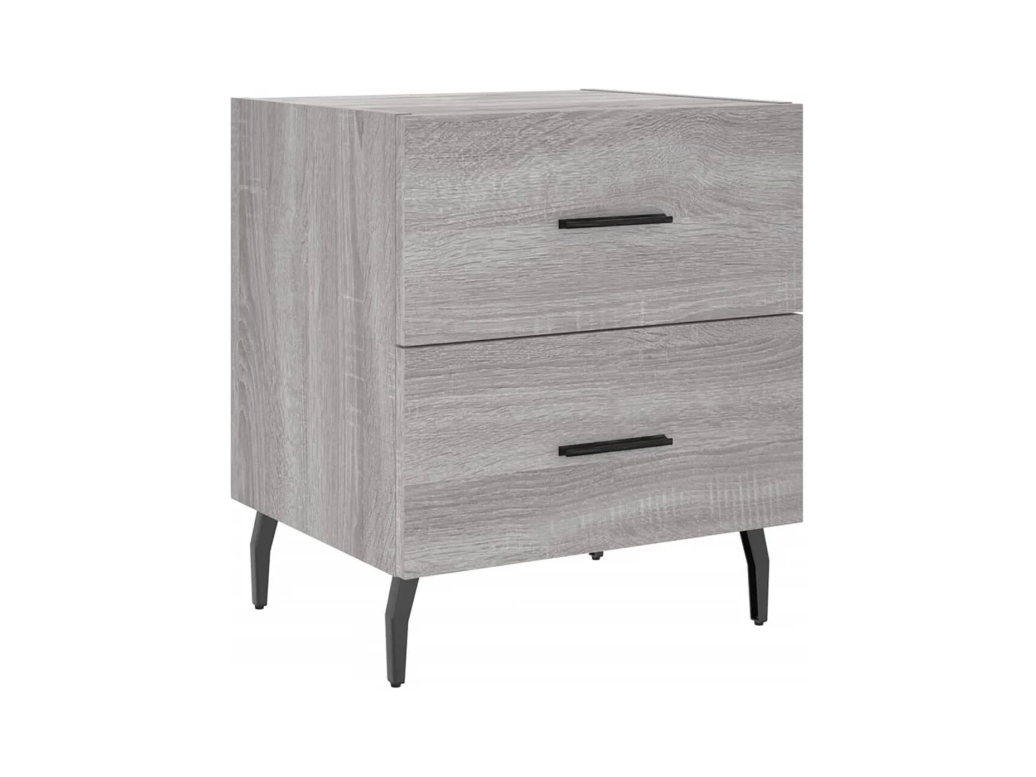 Brad John  Table de chevet sonoma gris 40x35x47,5 cm bois d’ingénierie
