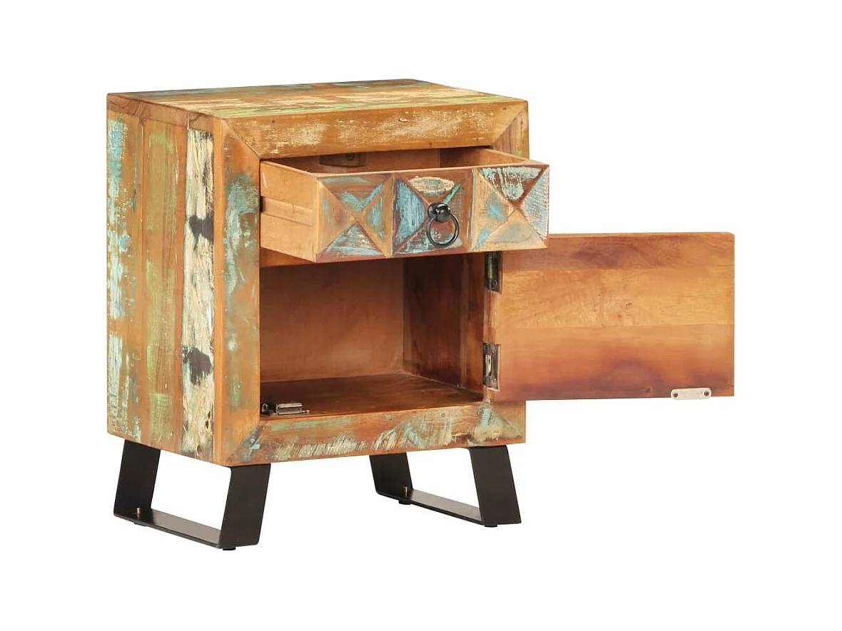 Garden Furniture -  Comodino 40x30x50 cm in Legno Massello di Recupero