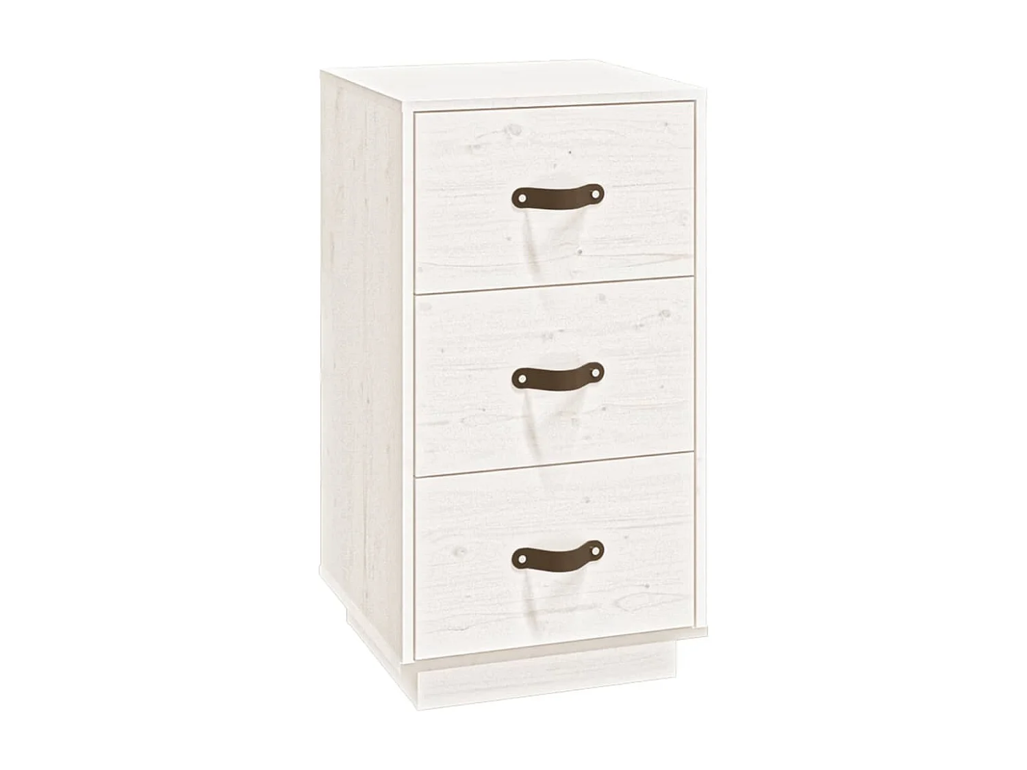 Samson  Comodini Bianc 2 pz 40x40x75 cm in Legno Massello di Pino