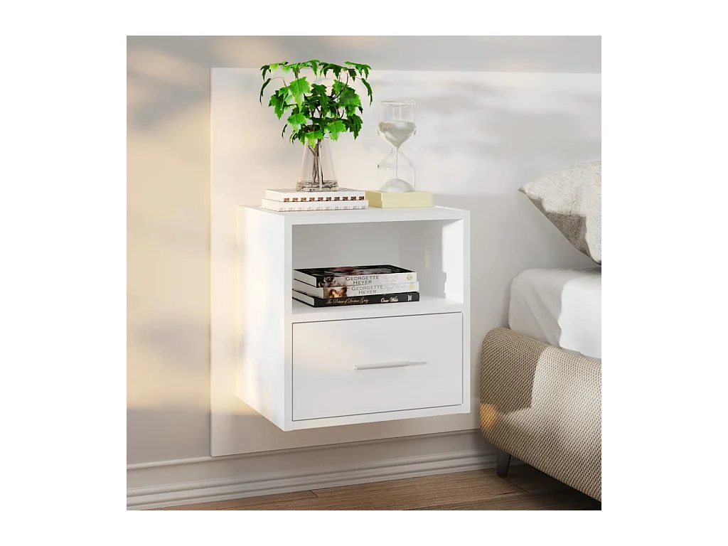 Bella Marie  Tables de chevet murales 2 pcs Blanc