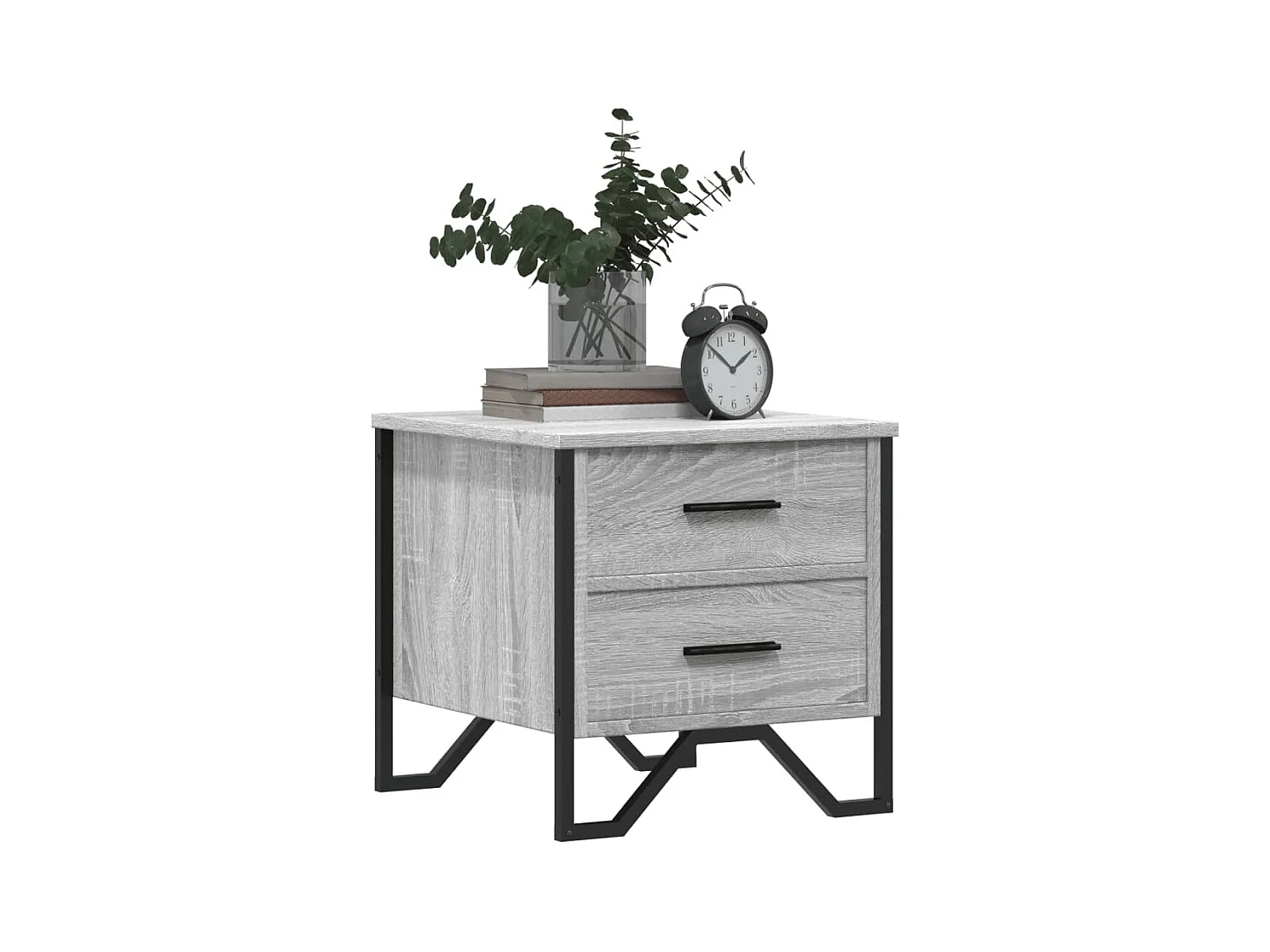 Hanne  Tables de chevet 2 pcs sonoma gris 40x41x40cm bois d'ingénierie