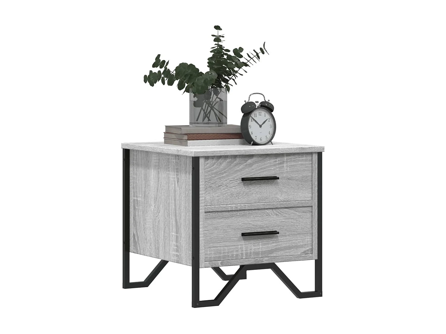 Hanne  Tables de chevet 2 pcs sonoma gris 40x41x40cm bois d'ingénierie