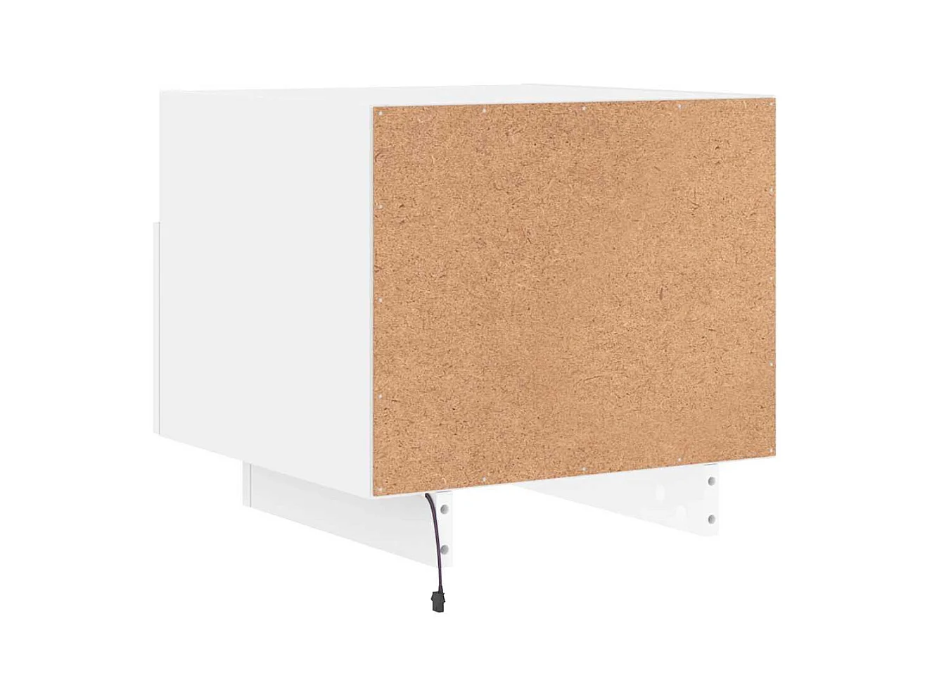 Simo  Armoires de chevet avec lumières LED 2 pcs blanc 40x39x37 cm