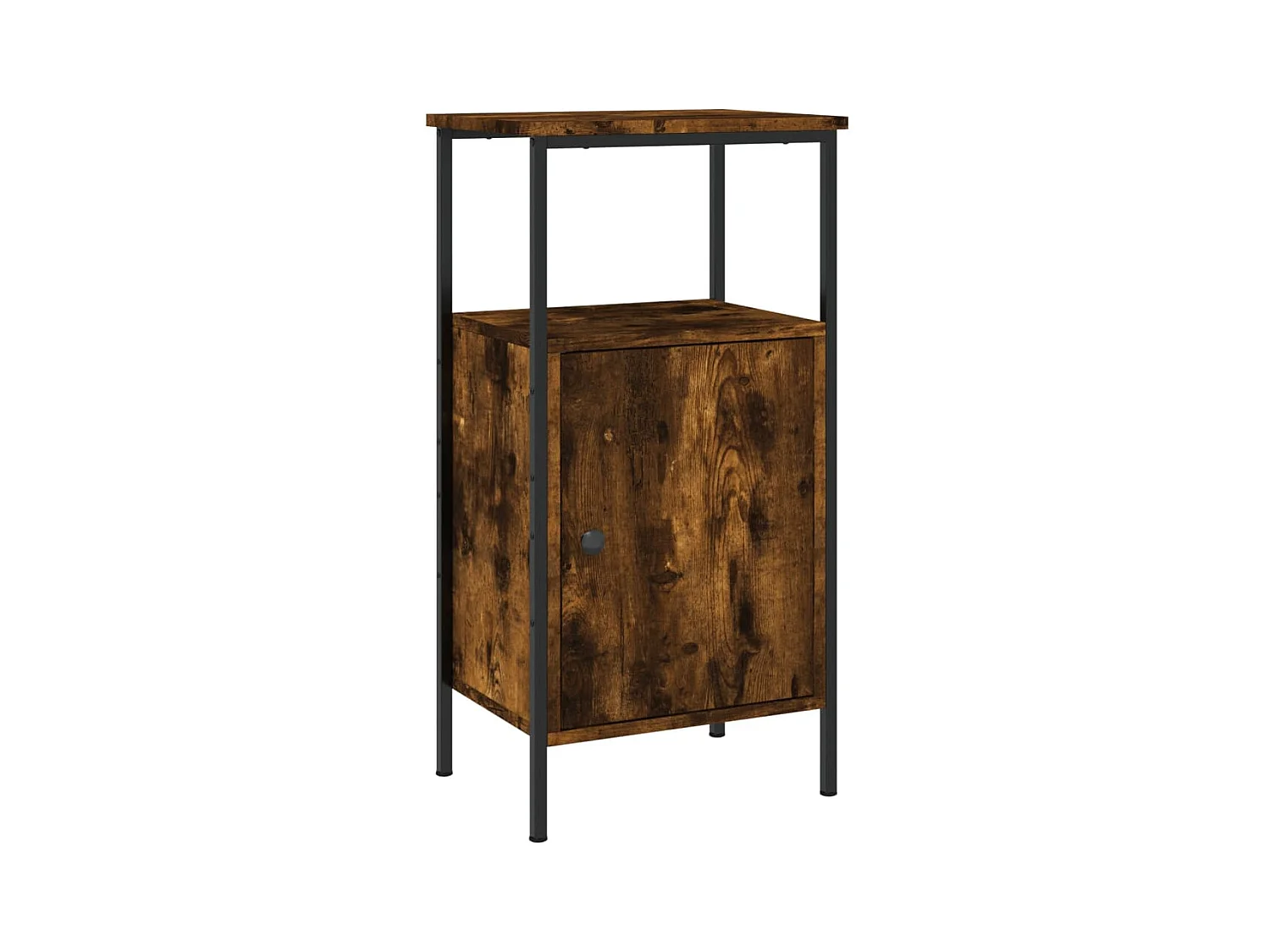 Wellford  Table de chevet chêne fumé 41x31x80 cm bois d'ingénierie