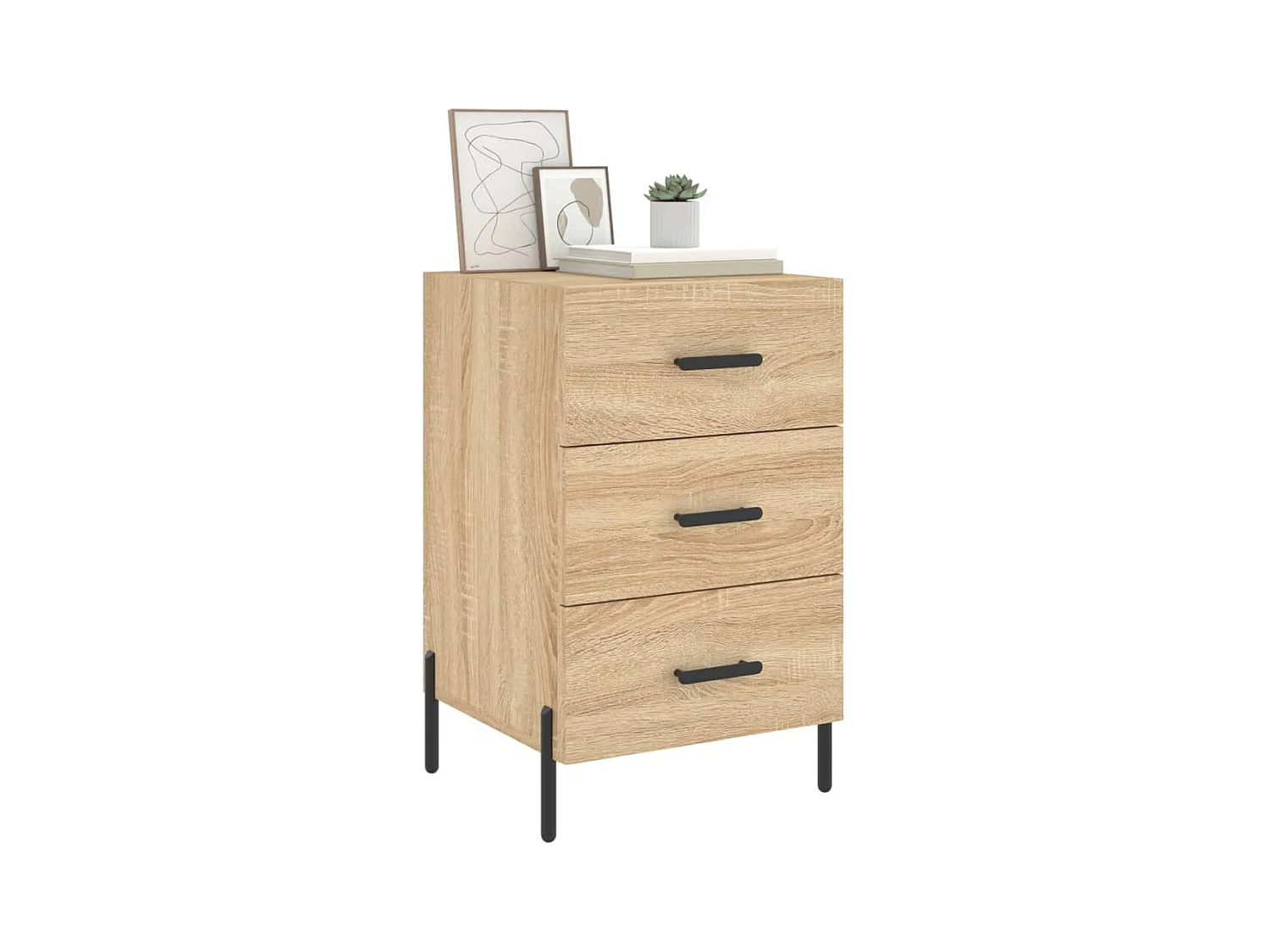 Linne  Table de chevet chêne sonoma 40x40x66 cm bois d'ingénierie