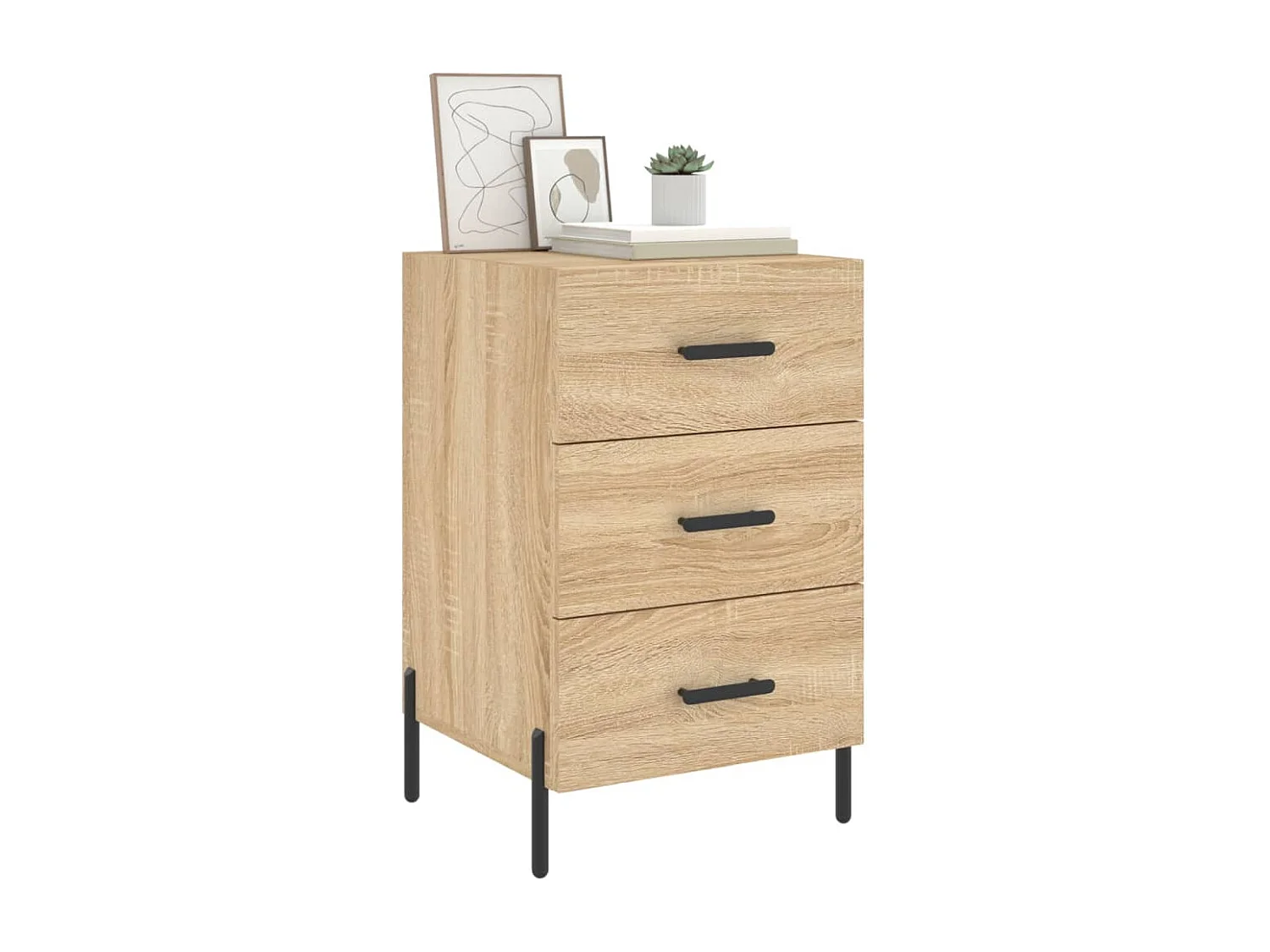 Linne  Table de chevet chêne sonoma 40x40x66 cm bois d'ingénierie