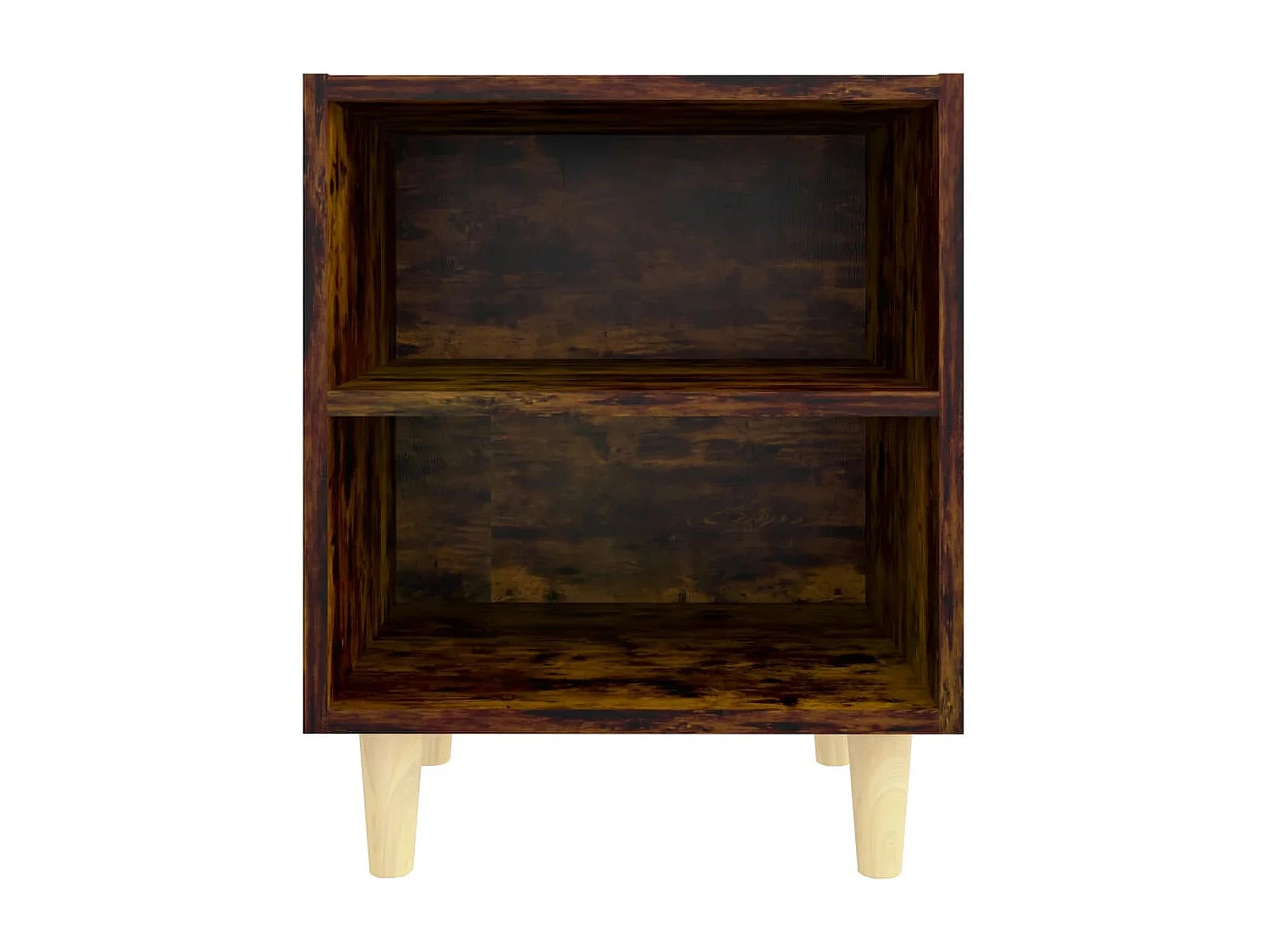 Haugesund  Mesitas de noche 2 uds patas de madera roble ahumado 40x30x50cm