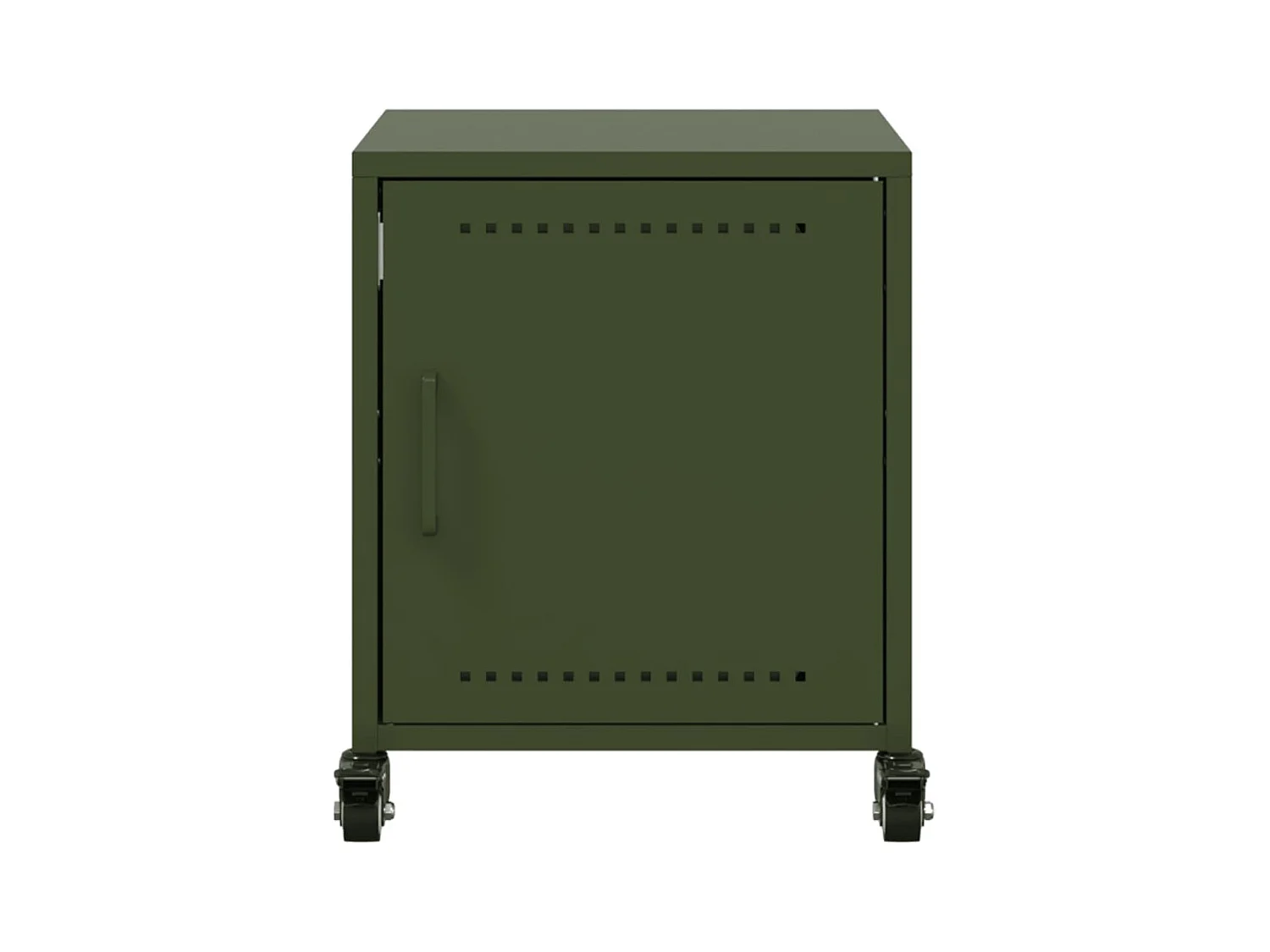 Crestline  Table de chevet vert olive 36x39x43,5 cm acier