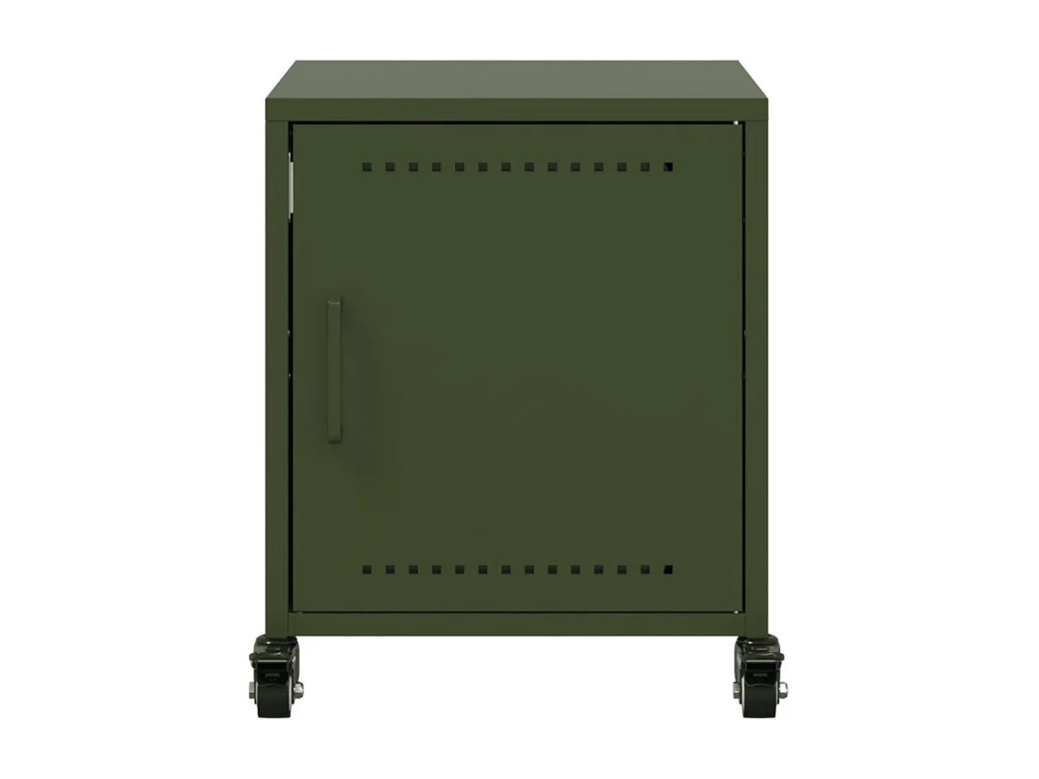 Crestline  Table de chevet vert olive 36x39x43,5 cm acier