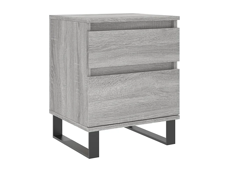 Rinald  Table de chevet sonoma gris 40x35x50 cm bois d’ingénierie