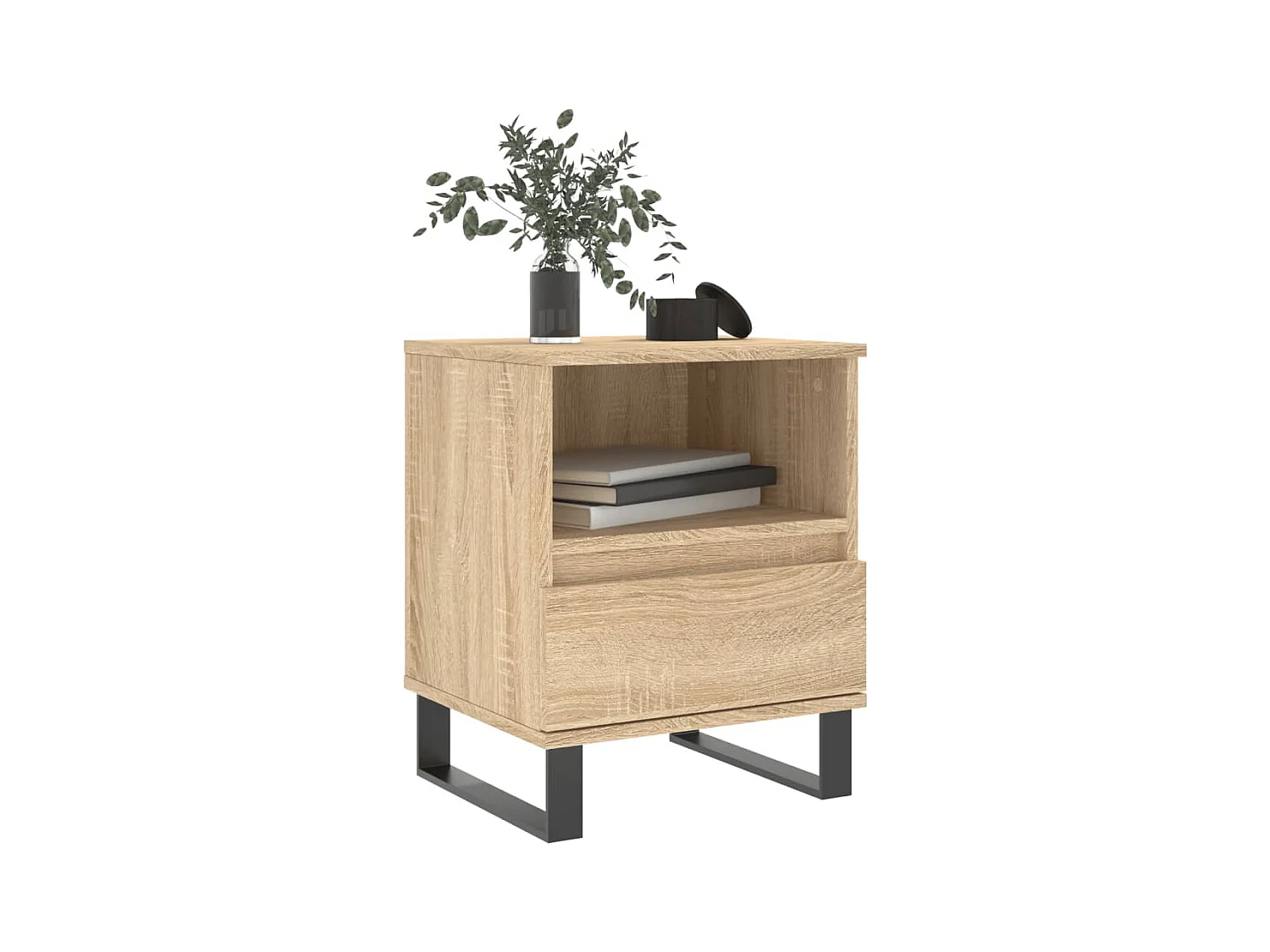 Pau  Table de chevet chêne sonoma 40x35x50 cm bois d’ingénierie