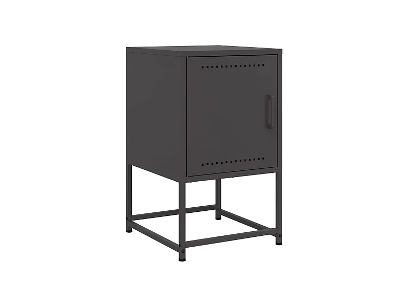 Leandro Maurizio  Nachttisch Schwarz 36x39x60,5 cm Stahl