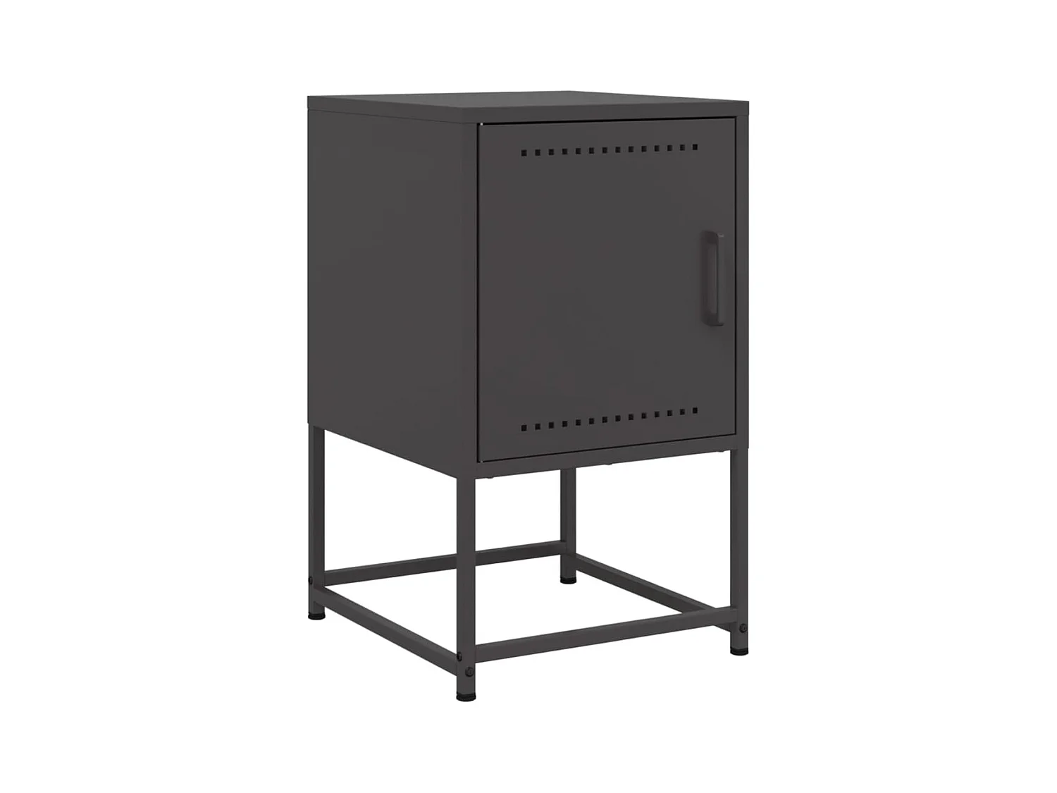 Leandro Maurizio  Table de chevet noir 36x39x60,5 cm acier