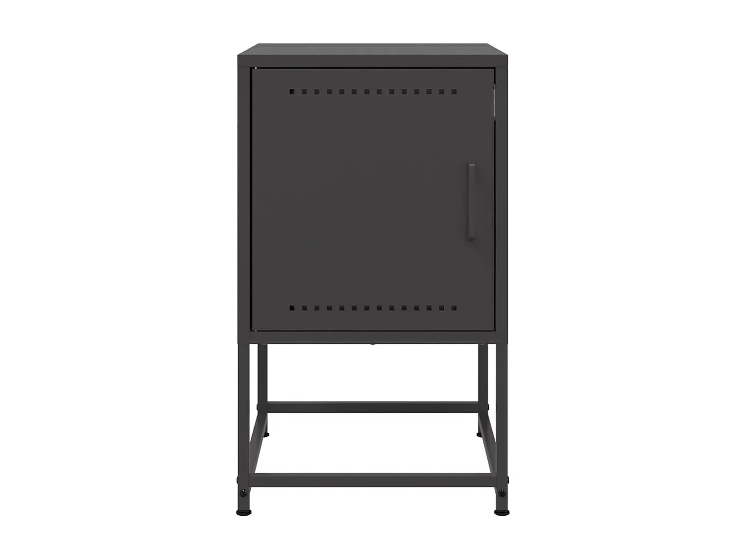 Leandro Maurizio  Table de chevet noir 36x39x60,5 cm acier