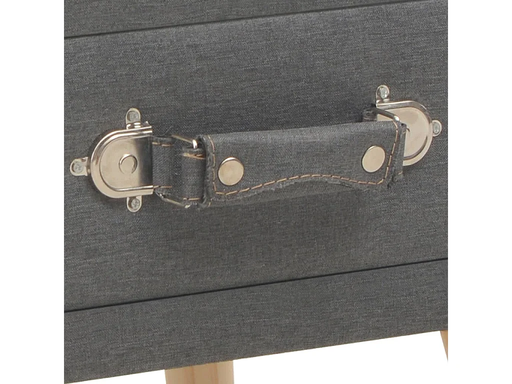 Melina Isabel  Table de chevet Gris foncé 40x35x40 cm Tissu