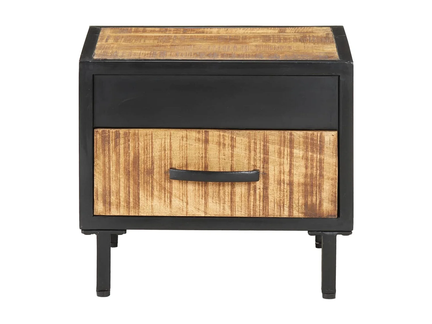 Garden Furniture -  Table de chevet 40x40x35 cm Bois de manguier brut