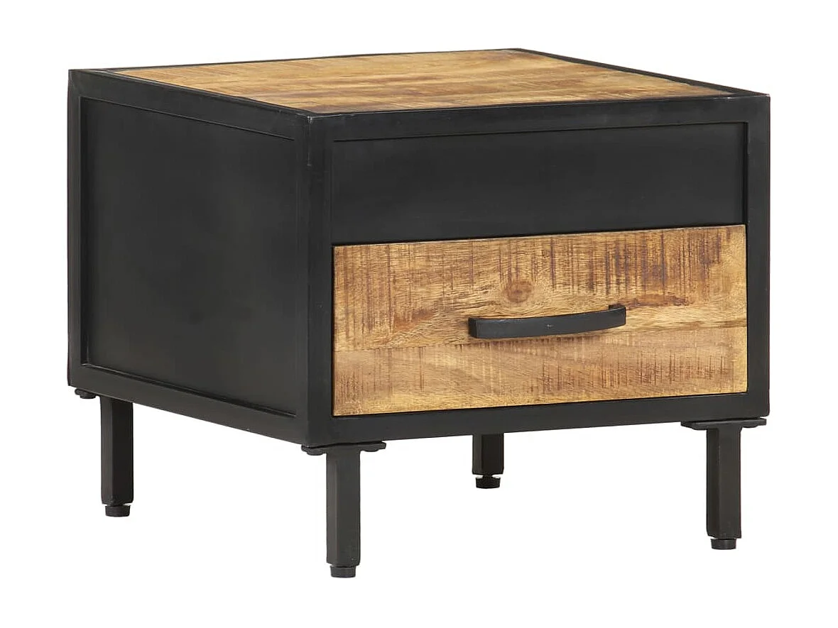 Garden Furniture -  Table de chevet 40x40x35 cm Bois de manguier brut