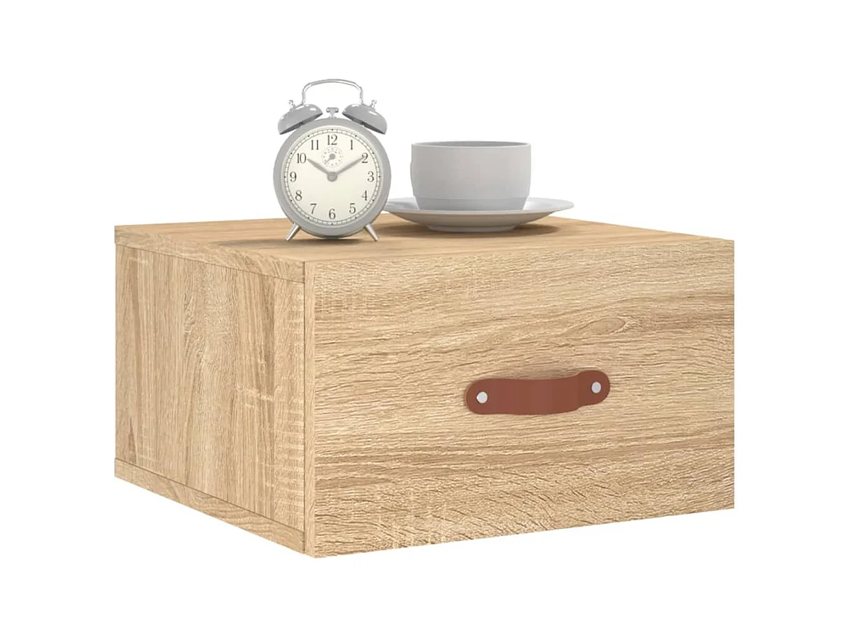 Brackettville  Table de chevet murale chêne sonoma 35x35x20 cm