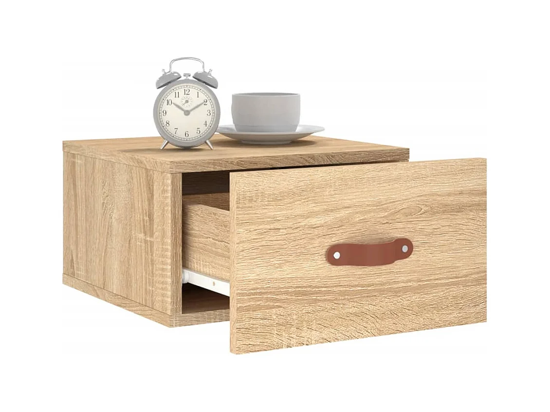 Brackettville  Table de chevet murale chêne sonoma 35x35x20 cm