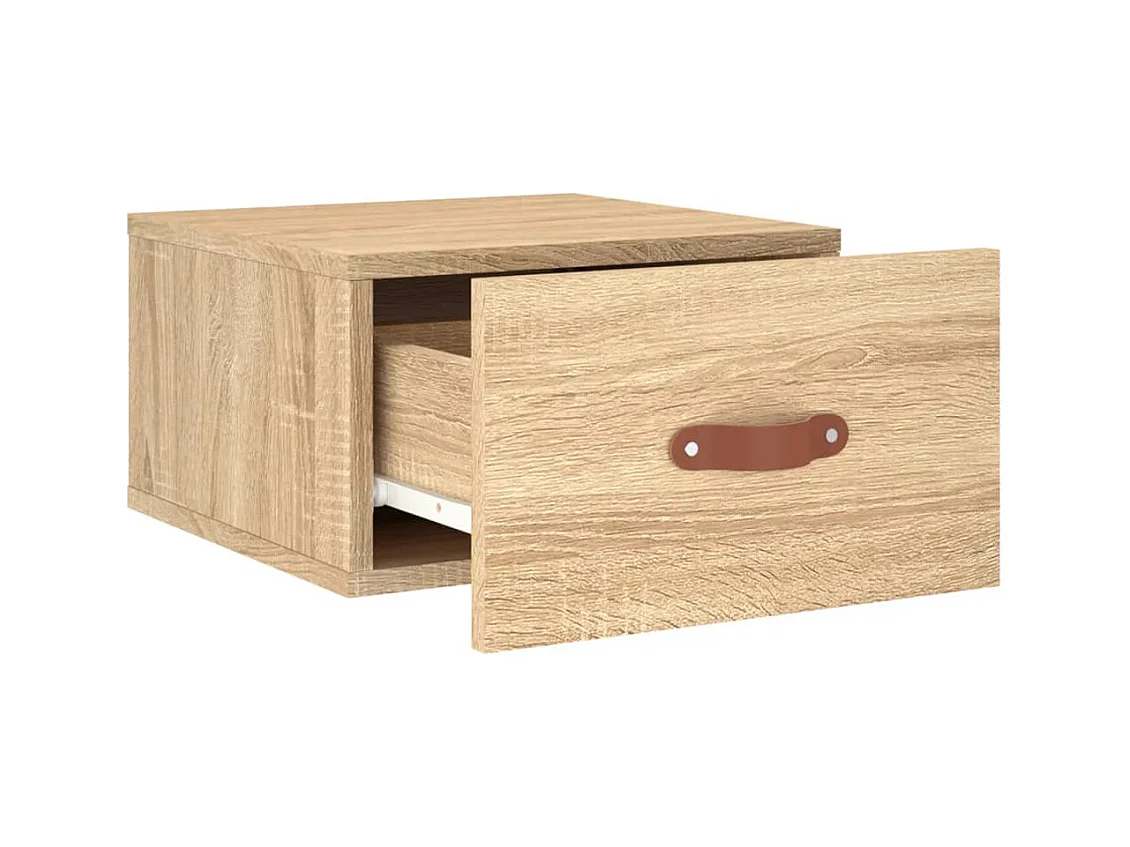 Brackettville  Table de chevet murale chêne sonoma 35x35x20 cm