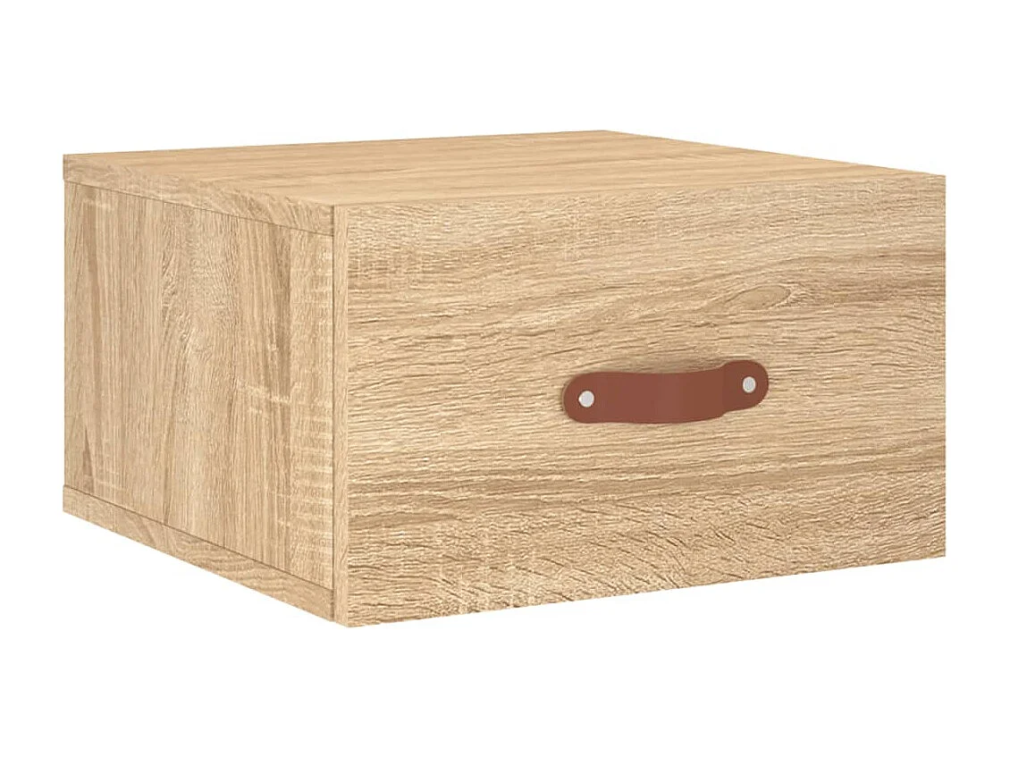 Brackettville  Table de chevet murale chêne sonoma 35x35x20 cm