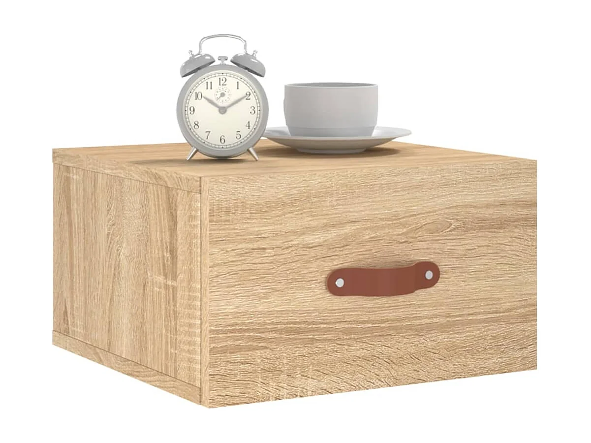 Brackettville  Table de chevet murale chêne sonoma 35x35x20 cm