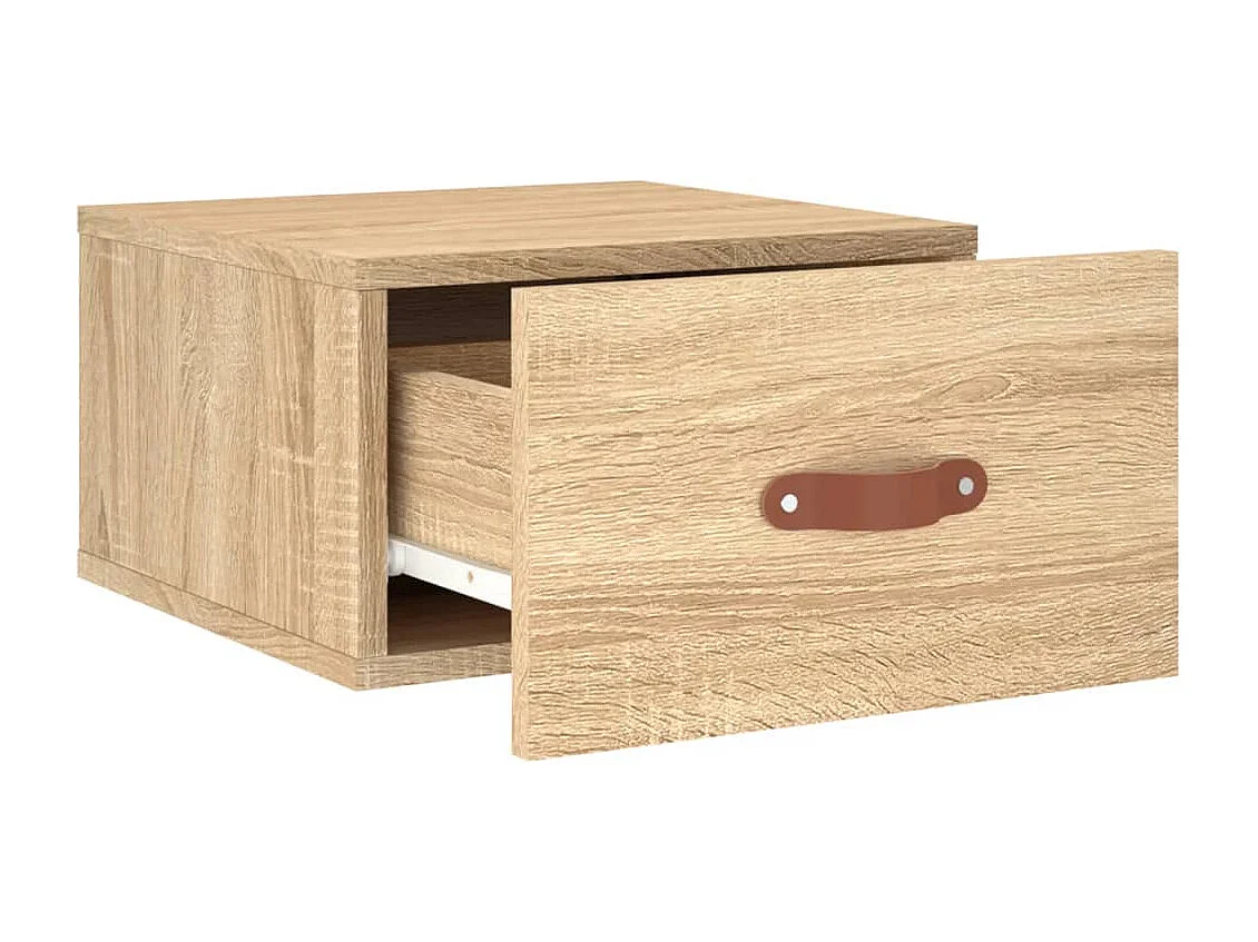 Brackettville  Table de chevet murale chêne sonoma 35x35x20 cm