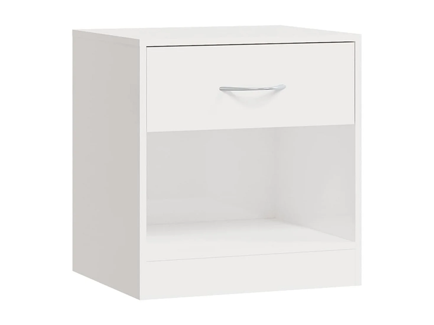 Gralina  Tables de chevet 2 pcs avec tiroir Blanc brillant