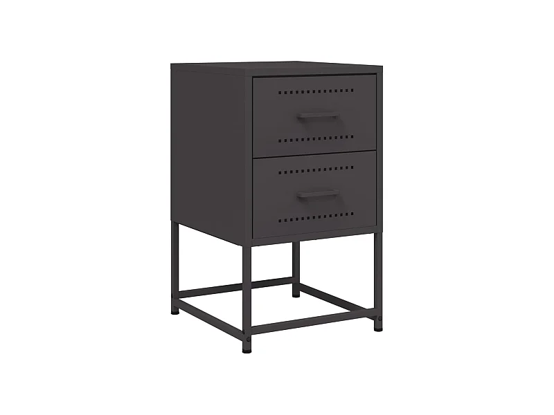 Trieste  Nachttisch Schwarz 36x39x60,5 cm Stahl