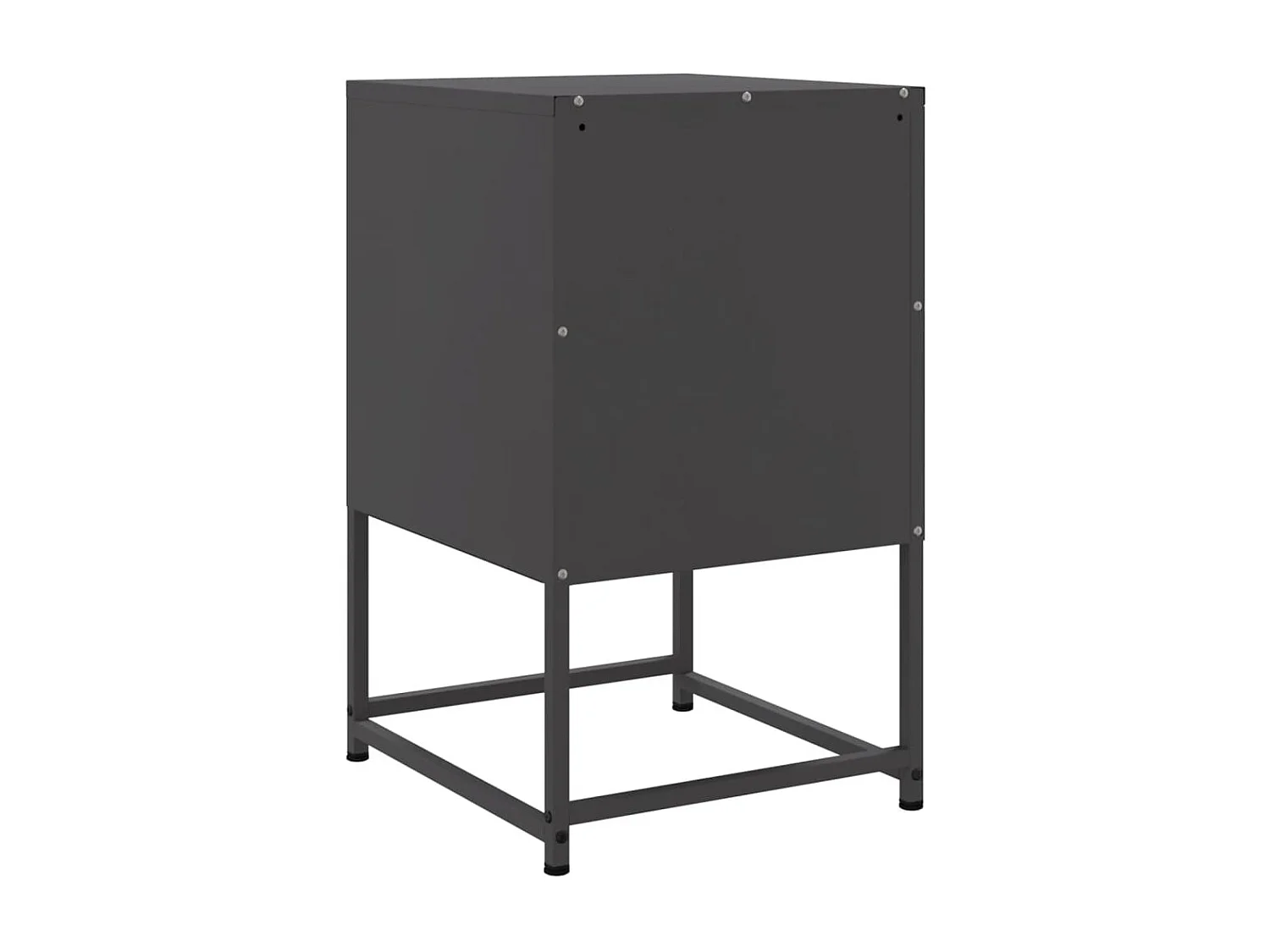 Trieste  Table de chevet noir 36x39x60,5 cm acier