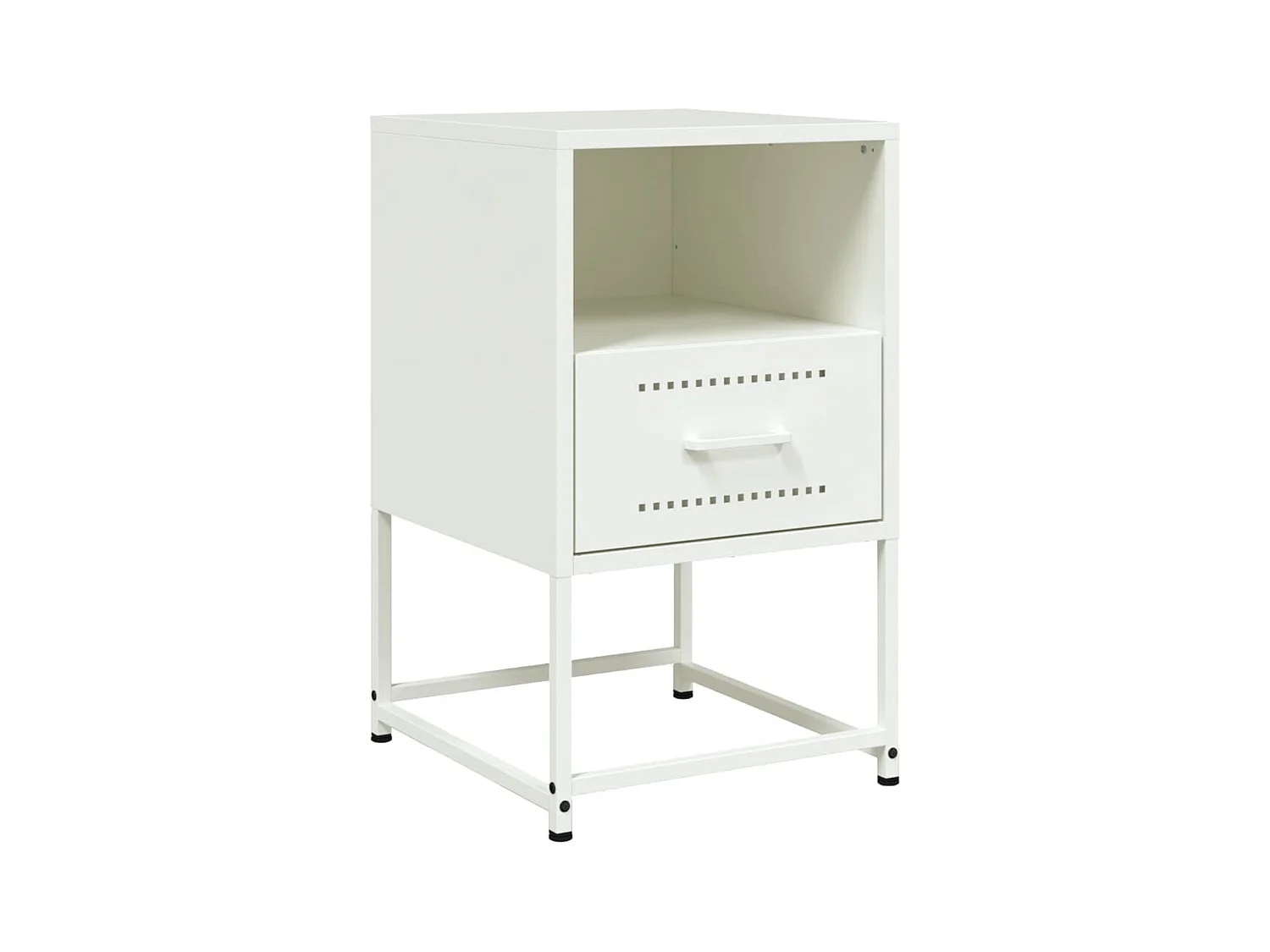 Inanna  Tables de chevet 2 pcs blanc 36x39x60,5 cm acier
