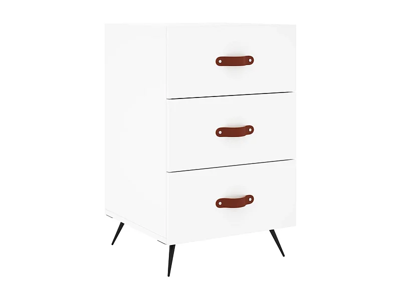 Uri  Table de chevet blanc 40x40x66 cm bois d'ingénierie