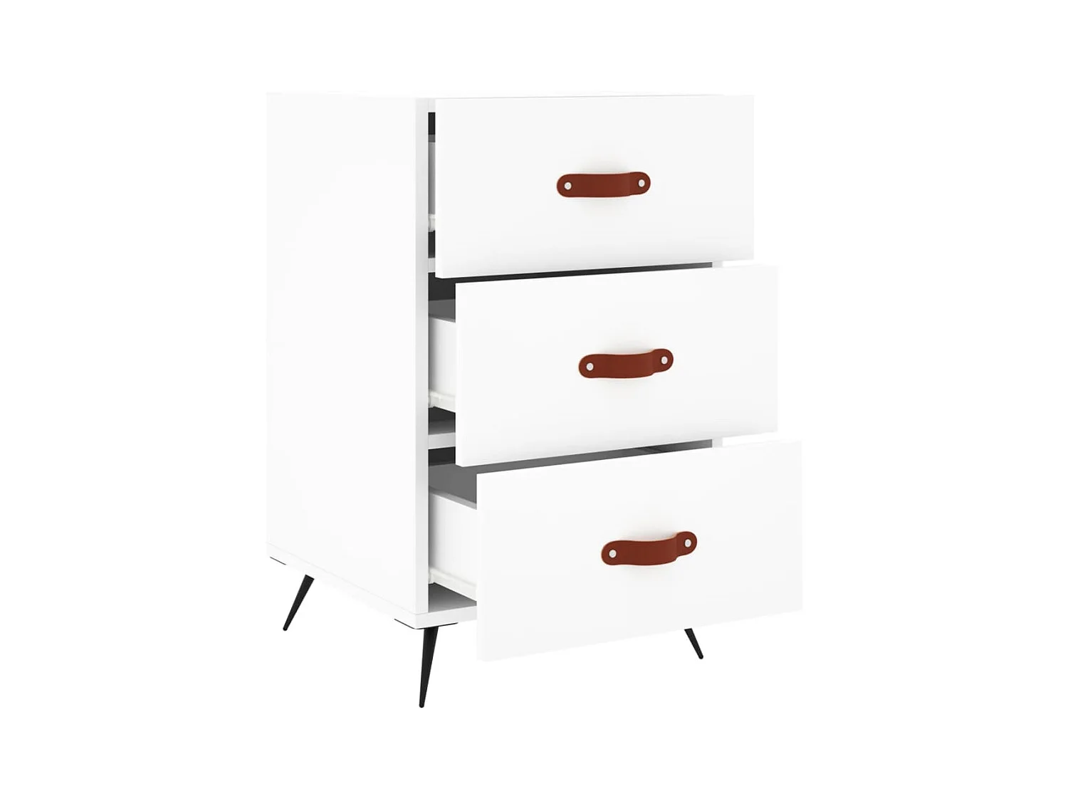 Uri  Table de chevet blanc 40x40x66 cm bois d'ingénierie