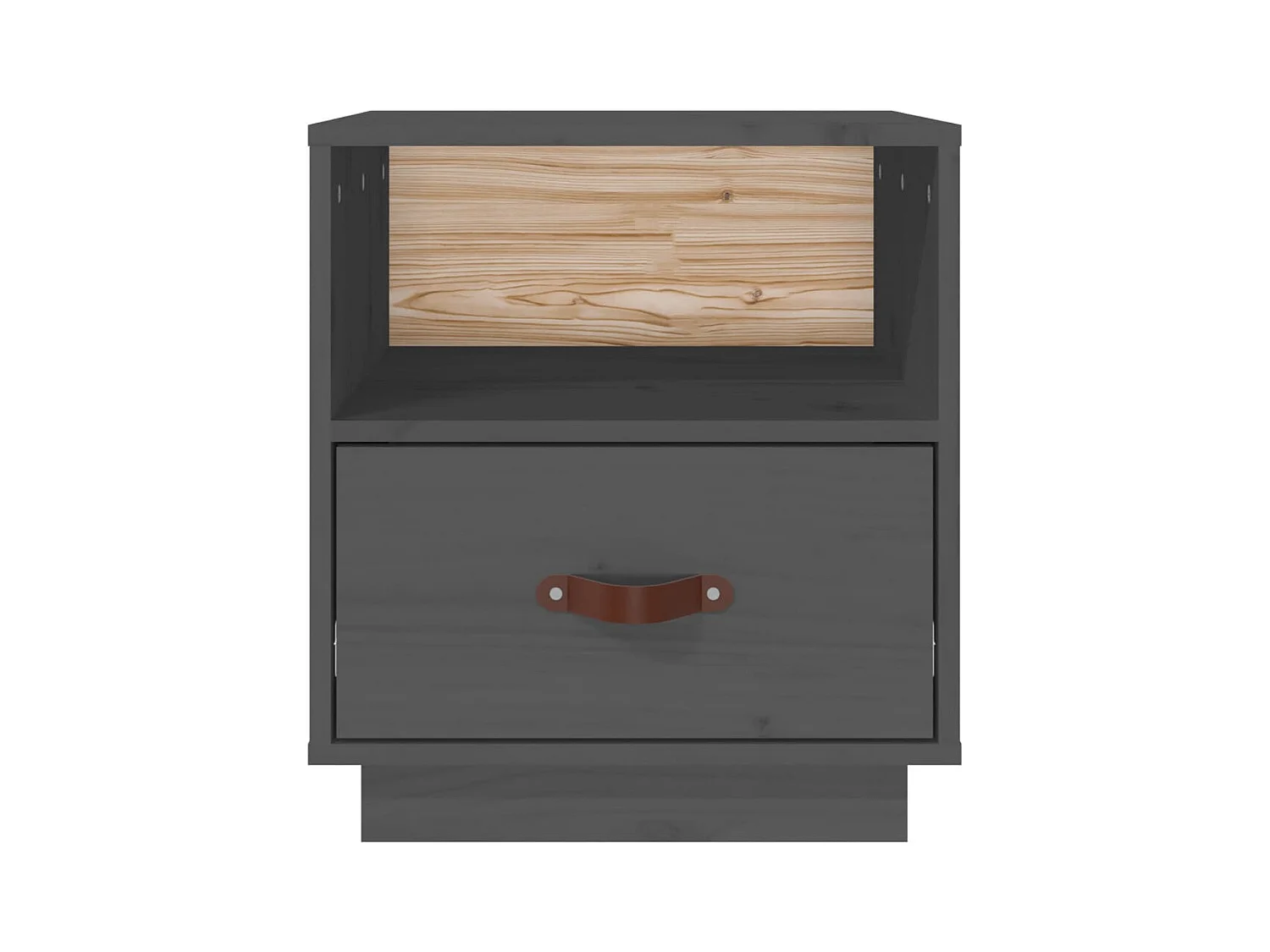 Lydar  Tables de chevet 2 pcs Gris 40x34x45 cm Bois de pin massif