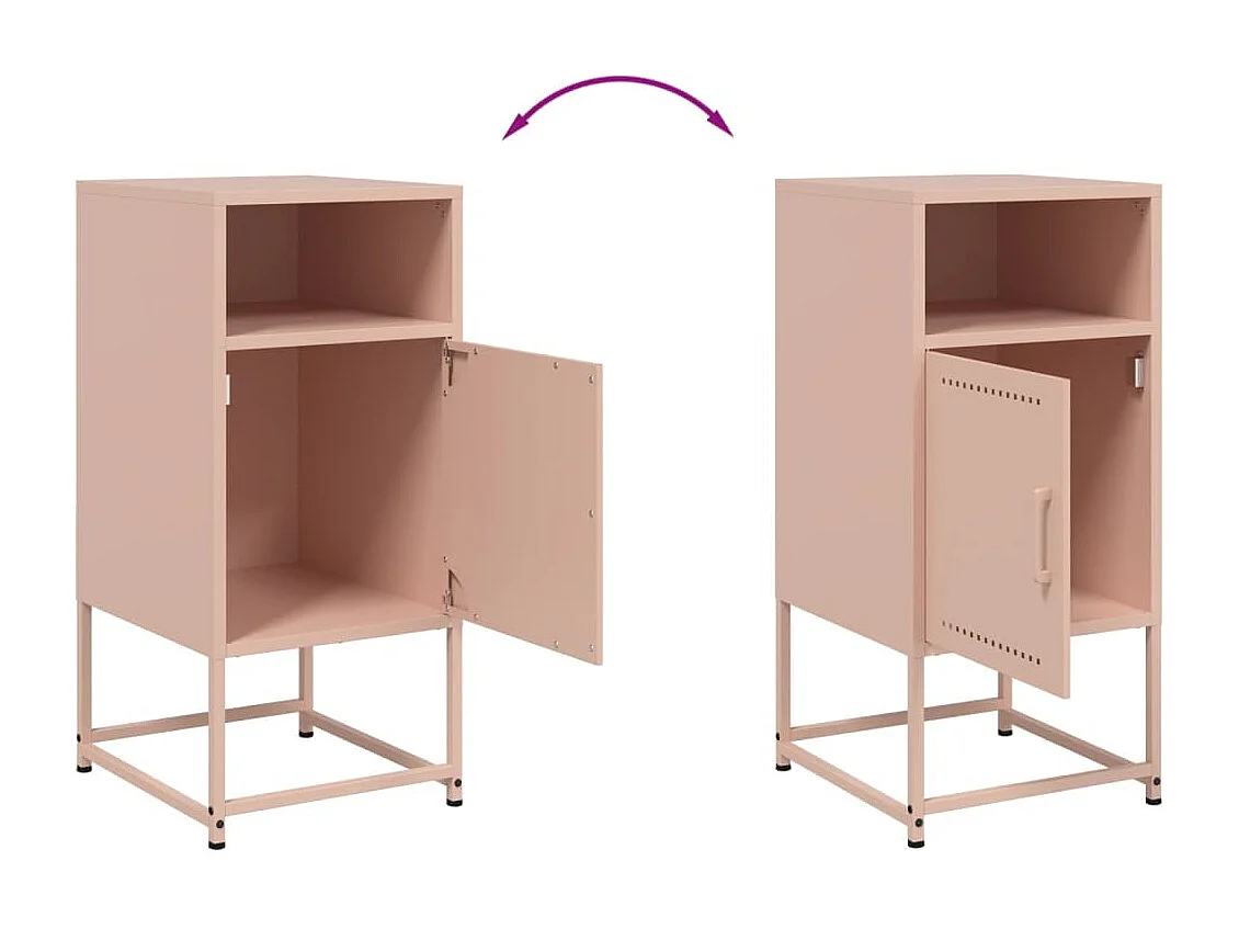 Jacek  Tables de chevet 2 pcs rose 36x39x78 cm acier