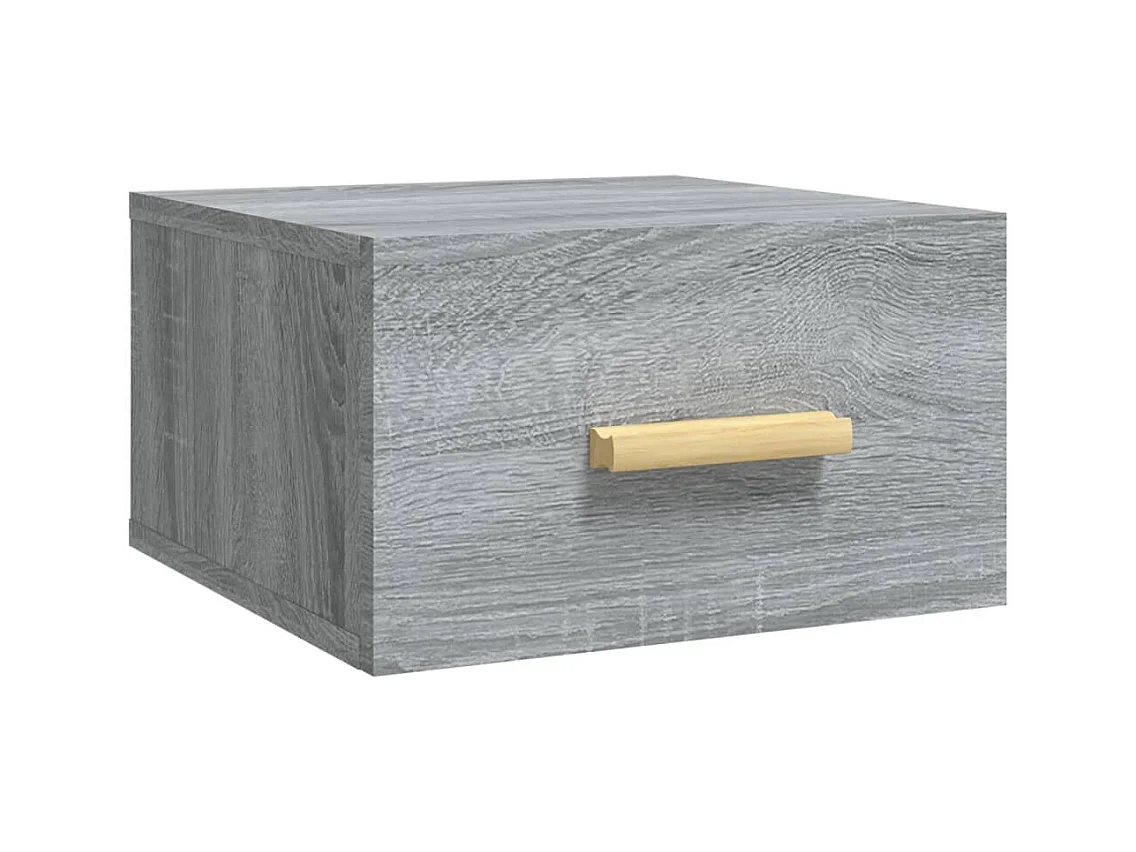 Cody  Table de chevet murale sonoma gris 35x35x20 cm