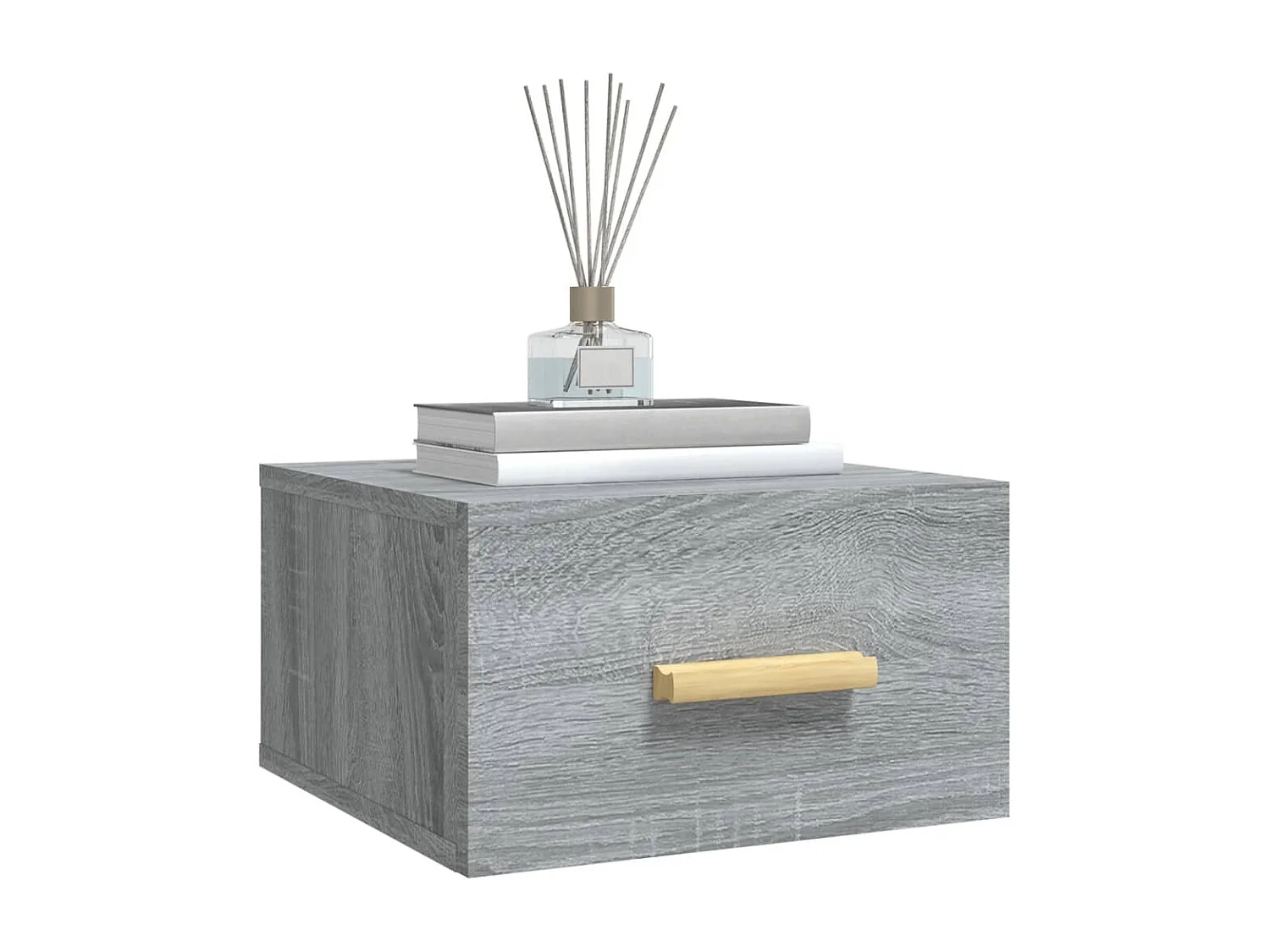 Cody  Table de chevet murale sonoma gris 35x35x20 cm