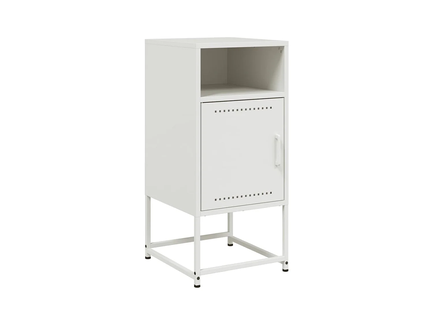 Jacek  Tables de chevet 2 pcs blanc 36x39x78 cm acier