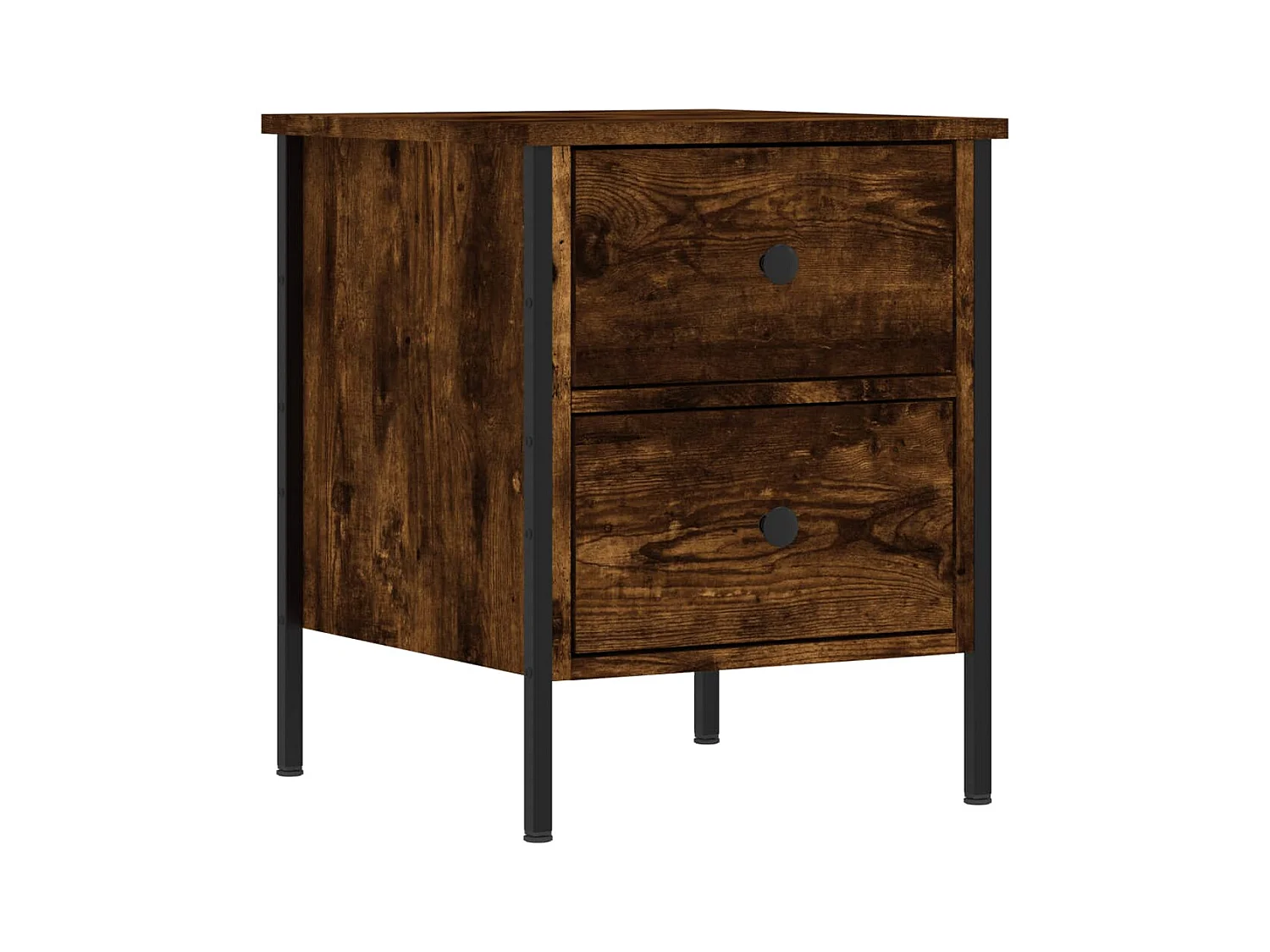 Elmhurst  Table de chevet chêne fumé 40x42x50 cm bois d'ingénierie