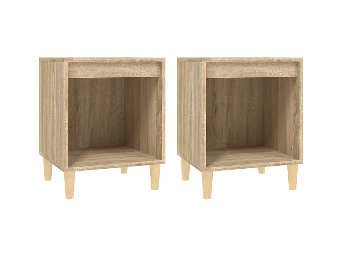 Villeneuve-la-Garenne  Tables de chevet 2 pcs Chêne sonoma 40x35x50 cm