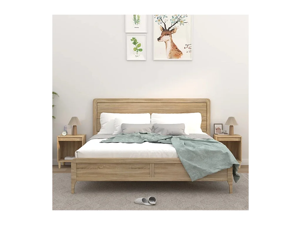 Villeneuve-la-Garenne  Tables de chevet 2 pcs Chêne sonoma 40x35x50 cm